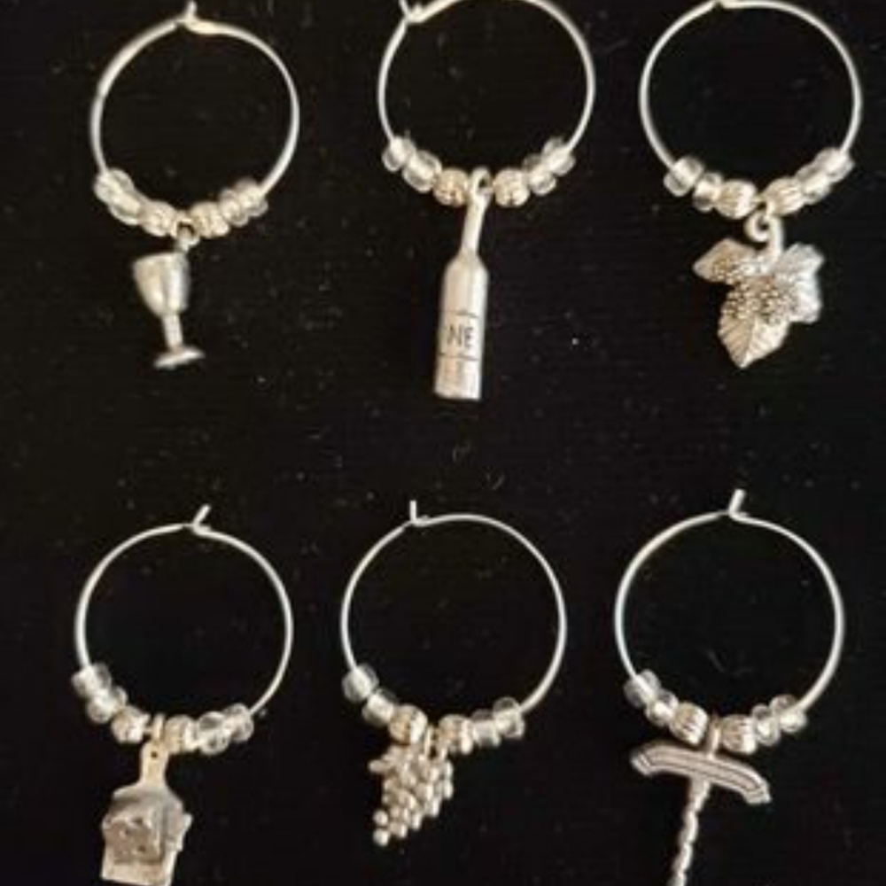 Set of 12 wine charms